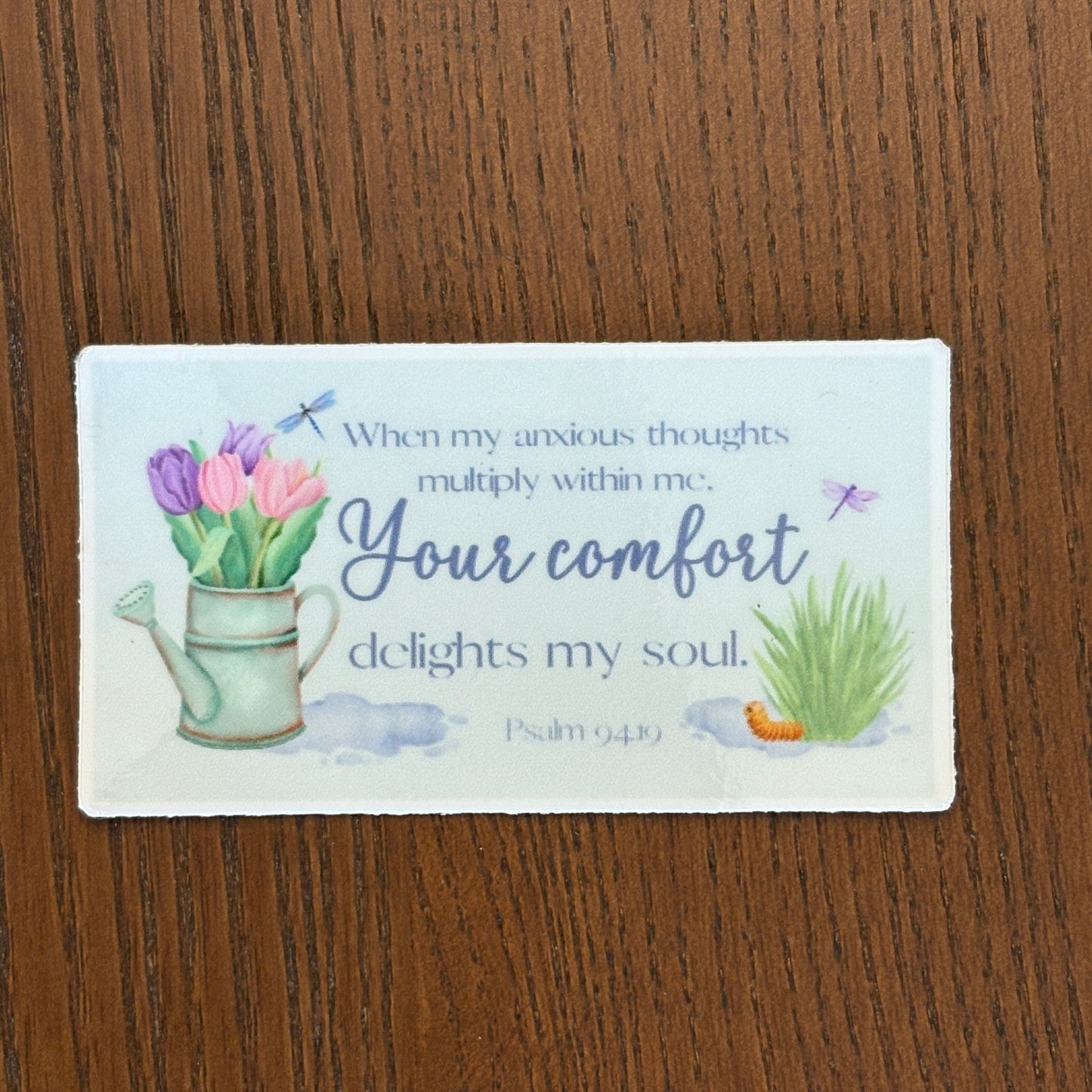 Your Comfort Delights My Soul Sticker – Psalm 94:19 Vinyl Christian Sticker