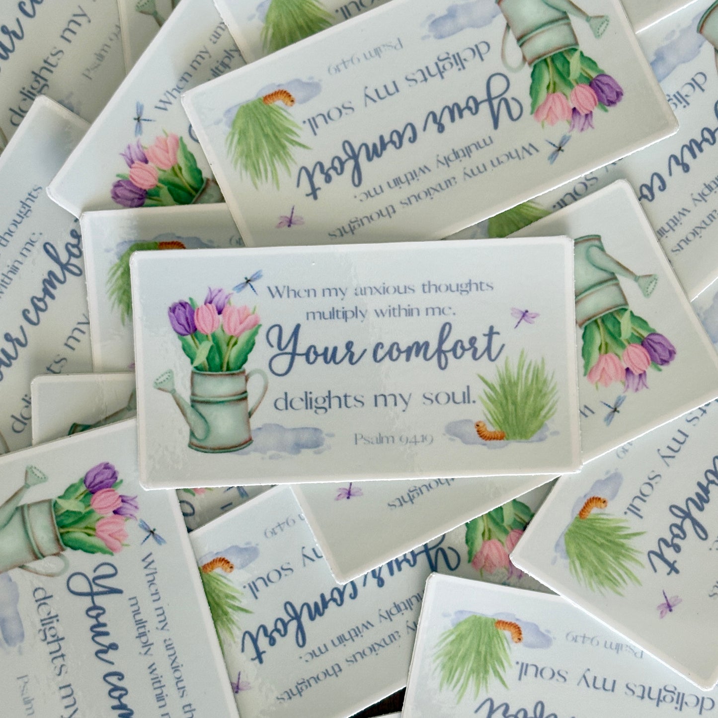 Your Comfort Delights My Soul Sticker – Psalm 94:19 Vinyl Christian Sticker