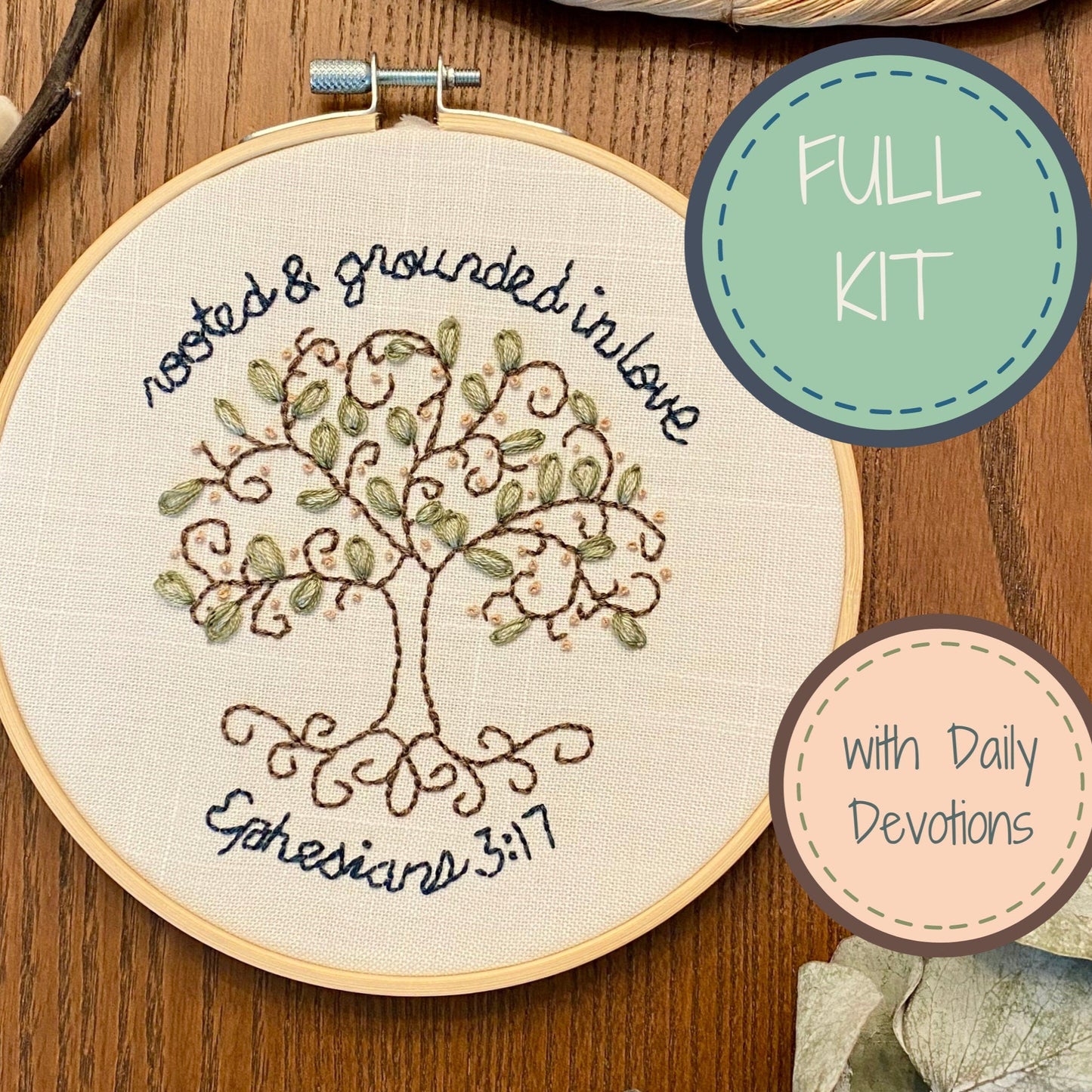 "Rooted and Grounded" Embroidery Kit