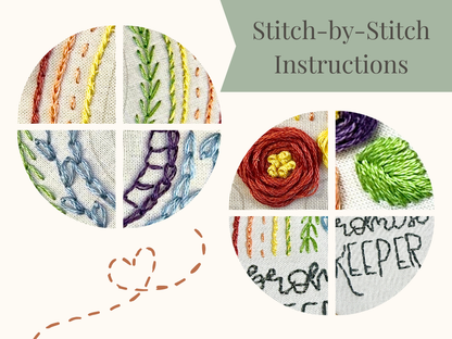 Promise Keeper Embroidery Kit with Devotional | Learn 15 Stitches