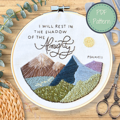 Shadow of the Almighty – Digital Embroidery Pattern + Devotional (Psalm 91)