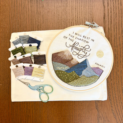 Shadow of the Almighty – Christian Embroidery Kit + Devotional (Psalm 91)