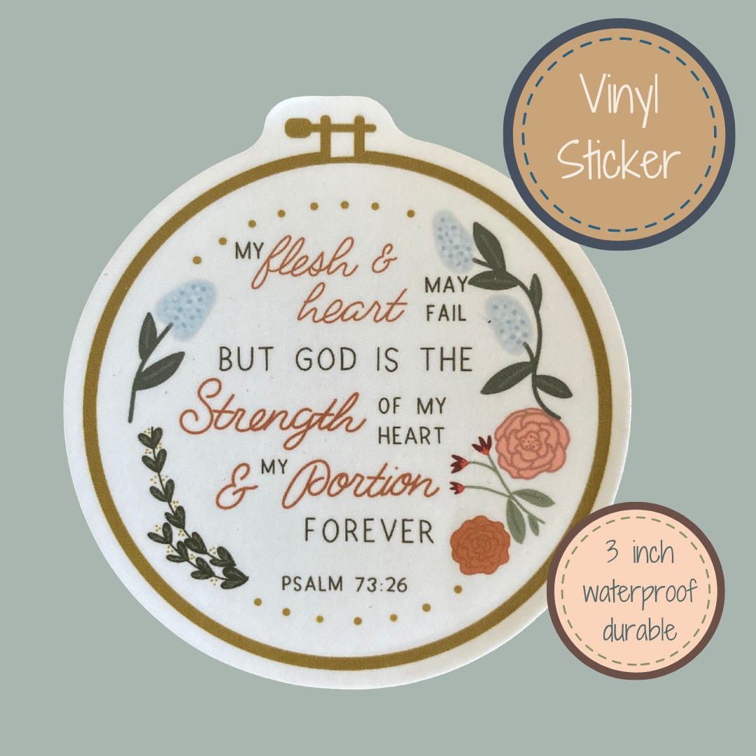 "God is My Strength and Portion" Sticker