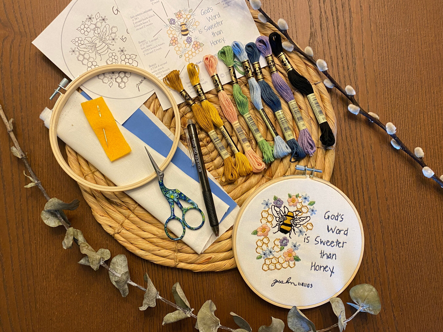 "Sweeter Than Honey" - Embroidery Kit