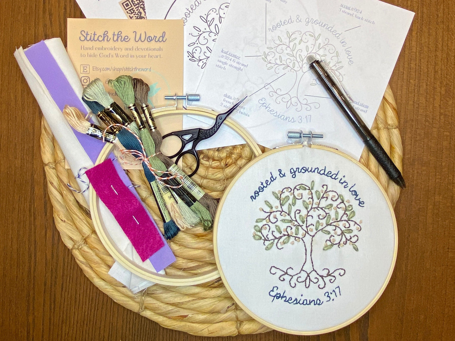 "Rooted and Grounded" Embroidery Kit