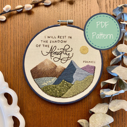 Shadow of the Almighty – Digital Embroidery Pattern + Devotional (Psalm 91)