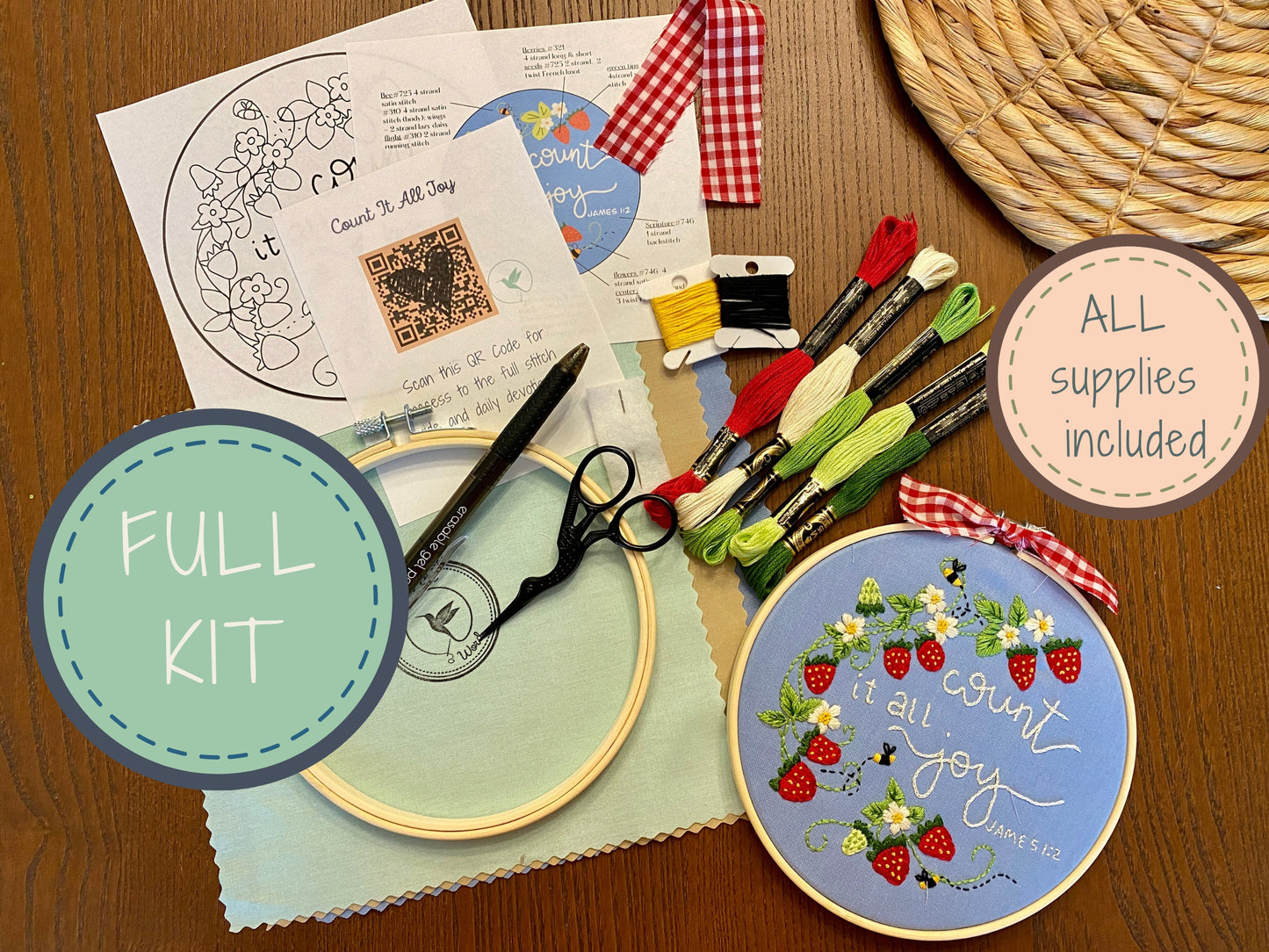 "Count It All Joy" Embroidery Kit