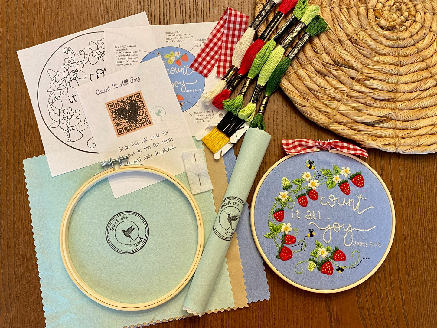 "Count It All Joy" Embroidery Kit